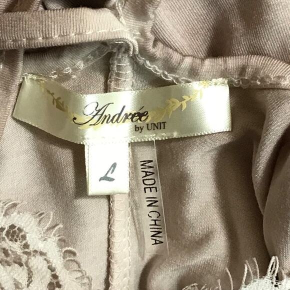 Andrée By Unit Knit Tunic With Lace Panel and Crisscross Back Straps Size Large - Picture 4 of 8